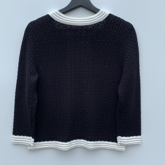 KATE HILL Cardigan Black/Cream Size Small - Picture 7 of 13